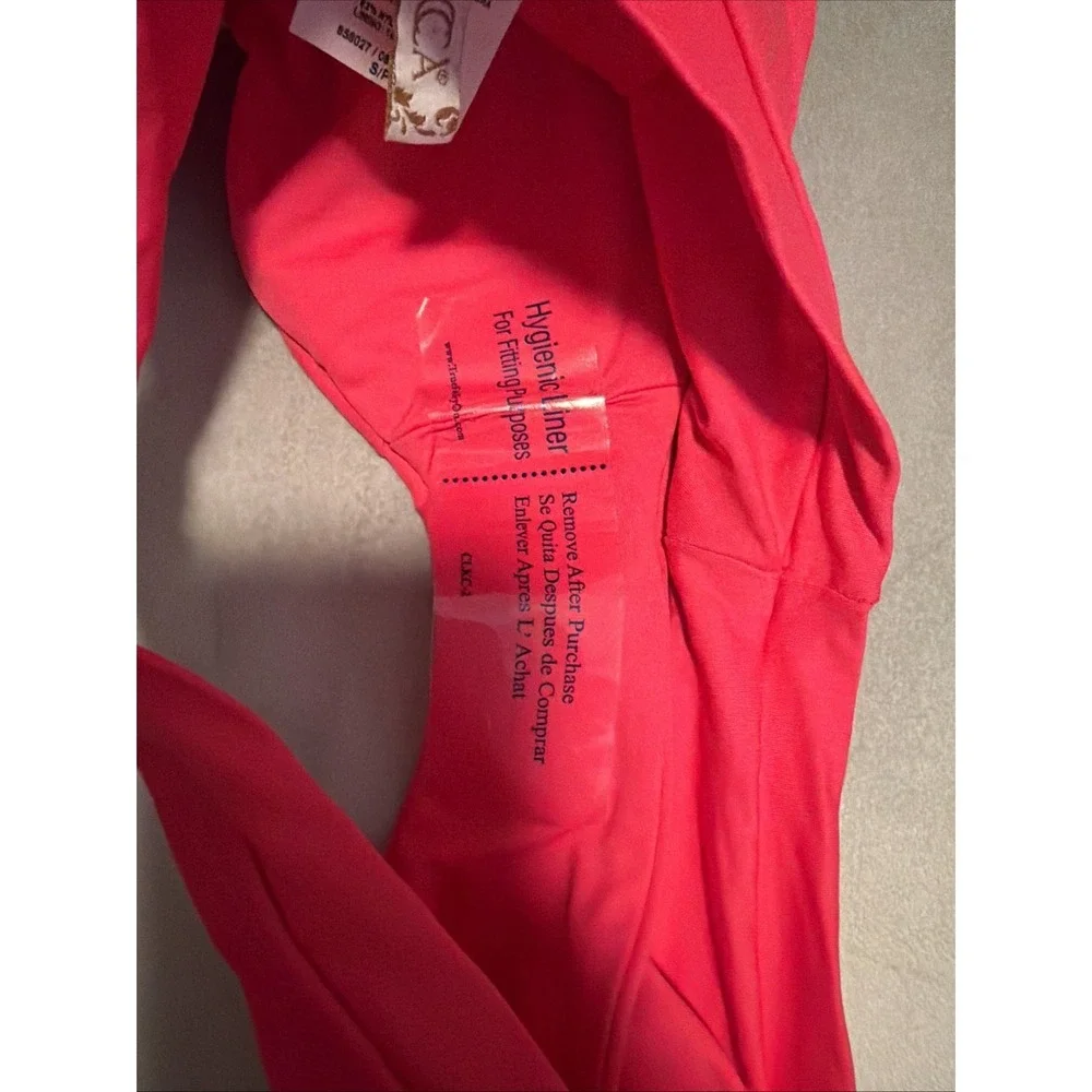 BECCA® by Rebecca Virtue Bikini Bottom Size Small Red Smooth Texture‎